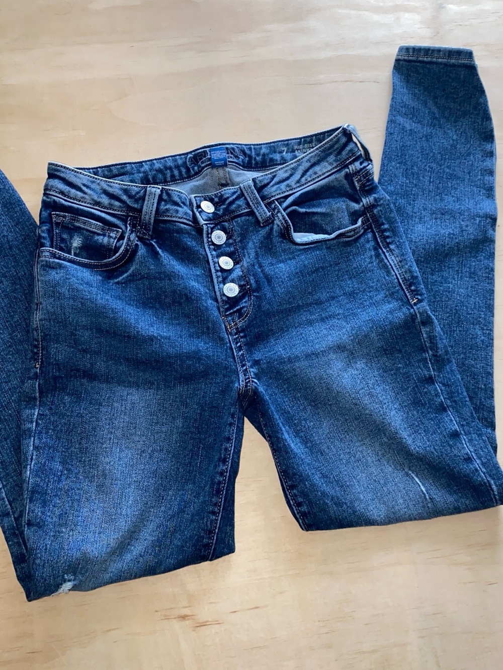Arizona Jean Company Women's mid rise Dark Blue Skinny Jeans size 7